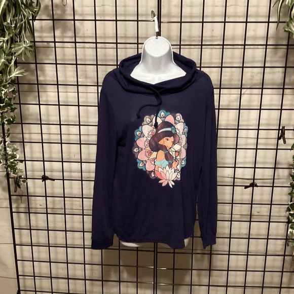 Disney Jasmine Print Loose High Neck Top B169 - Picture 3 of 4